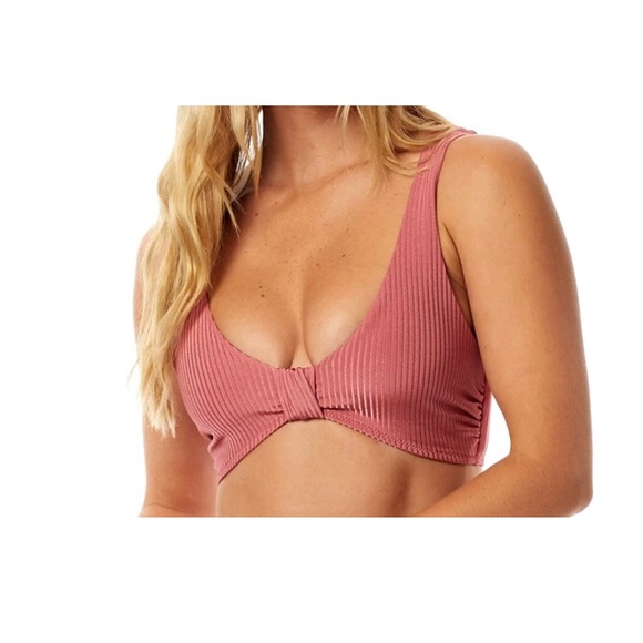 Tori Praver Ribbed Rose Bikini Set, Kaye Top & Marlowe Bottom, NWT - Picture 3 of 15